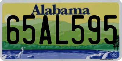 AL license plate 65AL595
