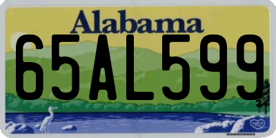 AL license plate 65AL599