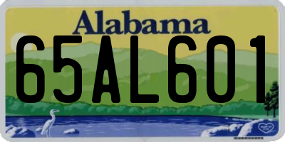 AL license plate 65AL601