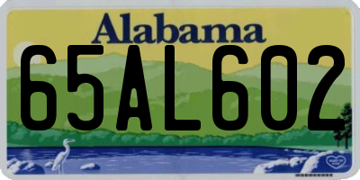 AL license plate 65AL602