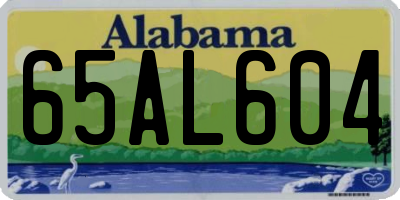 AL license plate 65AL604