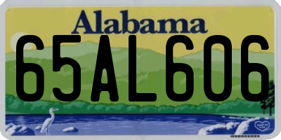 AL license plate 65AL606