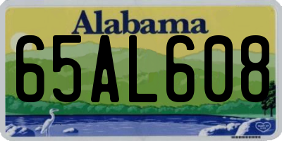 AL license plate 65AL608
