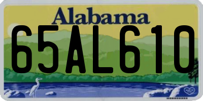 AL license plate 65AL610