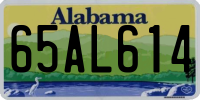 AL license plate 65AL614