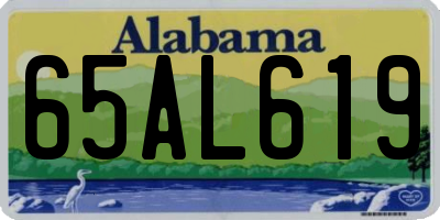 AL license plate 65AL619