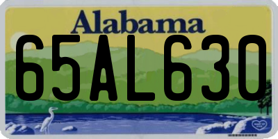 AL license plate 65AL630