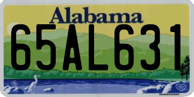 AL license plate 65AL631