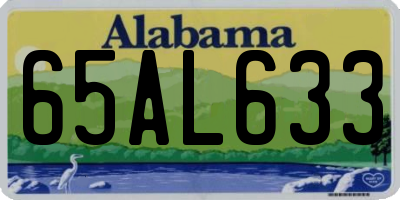 AL license plate 65AL633