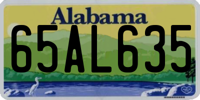 AL license plate 65AL635