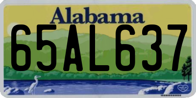 AL license plate 65AL637