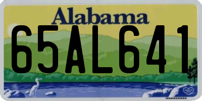 AL license plate 65AL641