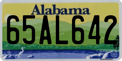 AL license plate 65AL642