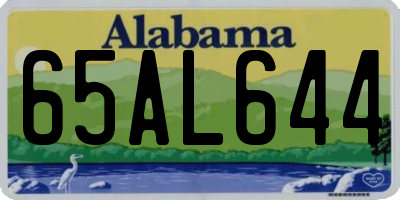 AL license plate 65AL644