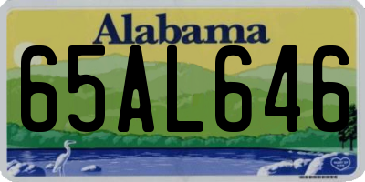 AL license plate 65AL646
