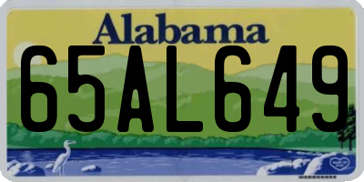 AL license plate 65AL649