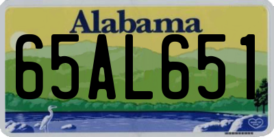 AL license plate 65AL651