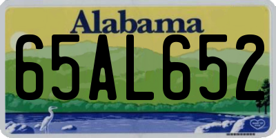 AL license plate 65AL652