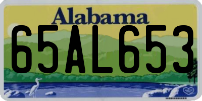 AL license plate 65AL653