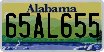 AL license plate 65AL655