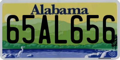 AL license plate 65AL656