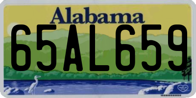 AL license plate 65AL659