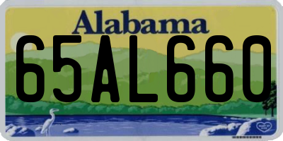 AL license plate 65AL660