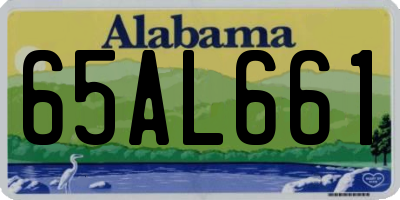 AL license plate 65AL661