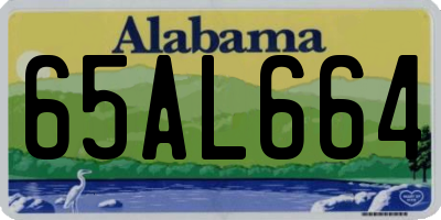 AL license plate 65AL664