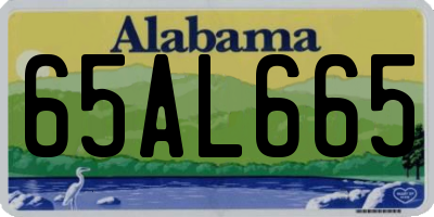 AL license plate 65AL665