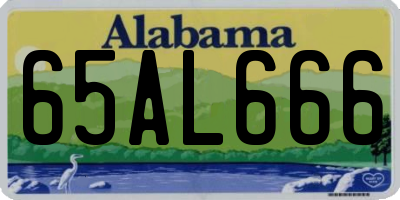 AL license plate 65AL666