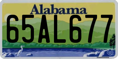 AL license plate 65AL677