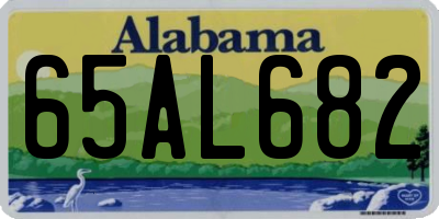 AL license plate 65AL682