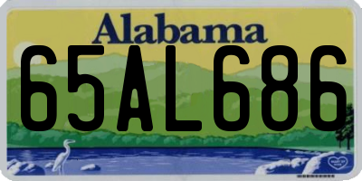 AL license plate 65AL686