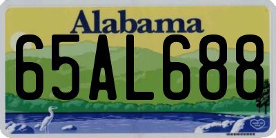 AL license plate 65AL688