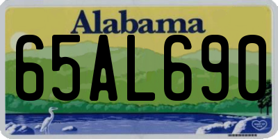AL license plate 65AL690