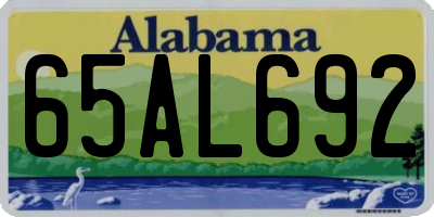 AL license plate 65AL692