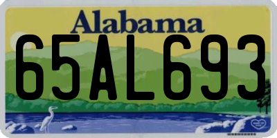 AL license plate 65AL693