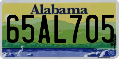 AL license plate 65AL705