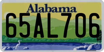 AL license plate 65AL706