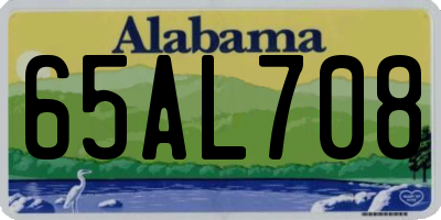 AL license plate 65AL708