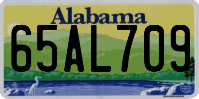 AL license plate 65AL709