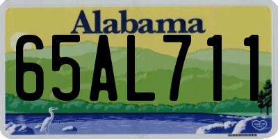AL license plate 65AL711