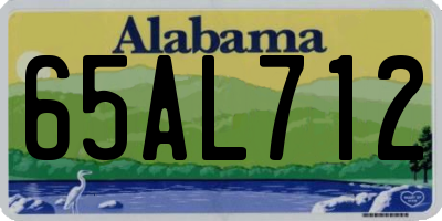 AL license plate 65AL712