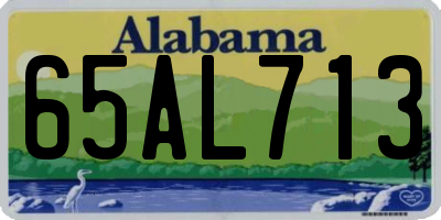 AL license plate 65AL713