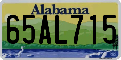 AL license plate 65AL715