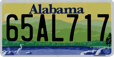 AL license plate 65AL717