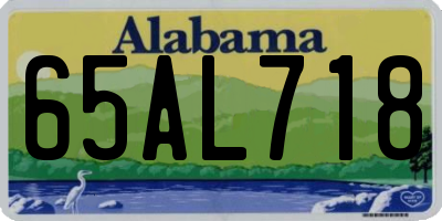AL license plate 65AL718