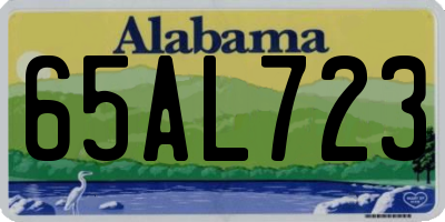 AL license plate 65AL723