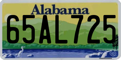 AL license plate 65AL725